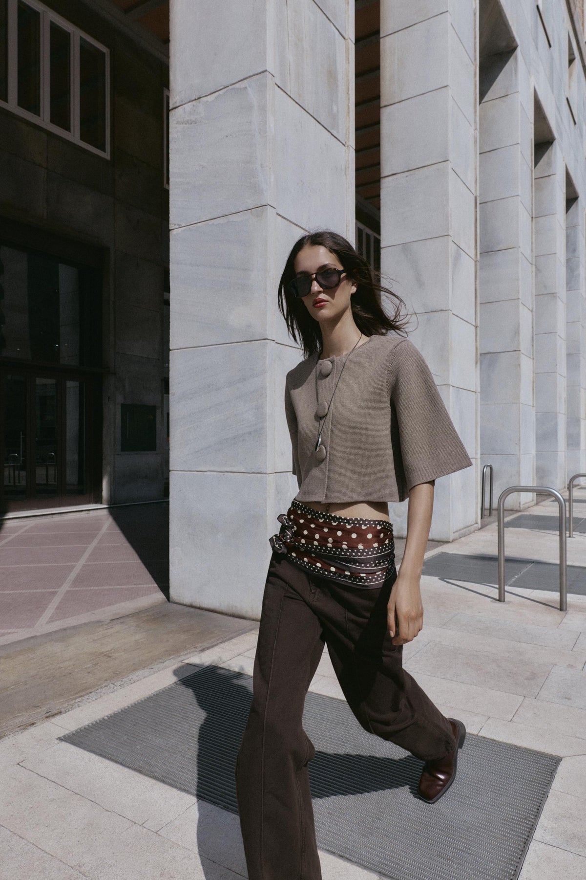 Strickjacke mit bezogenem