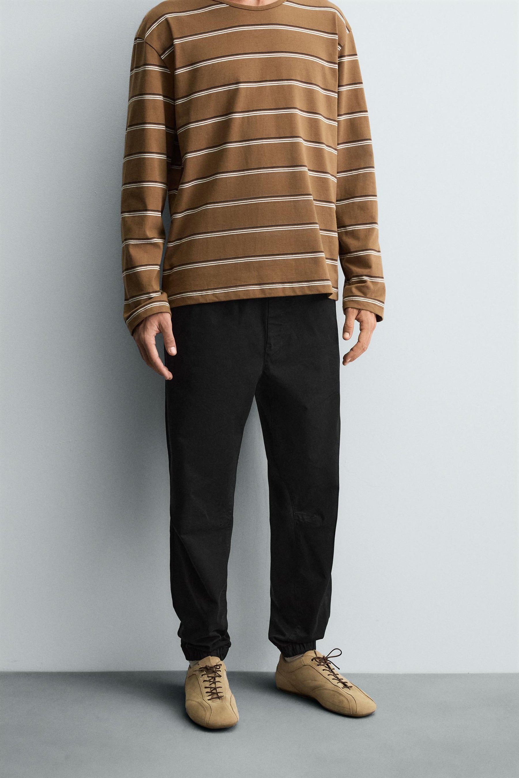 SLIM FIT JOGGER WAIST TROUSERS - Image 2