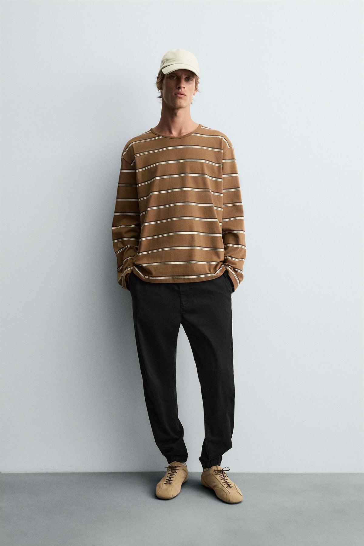 SLIM FIT JOGGER WAIST TROUSERS - Image 1