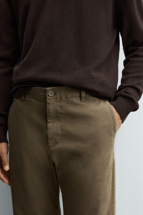 STRAIGHT-LEG TWILL TROUSERS - Image 5