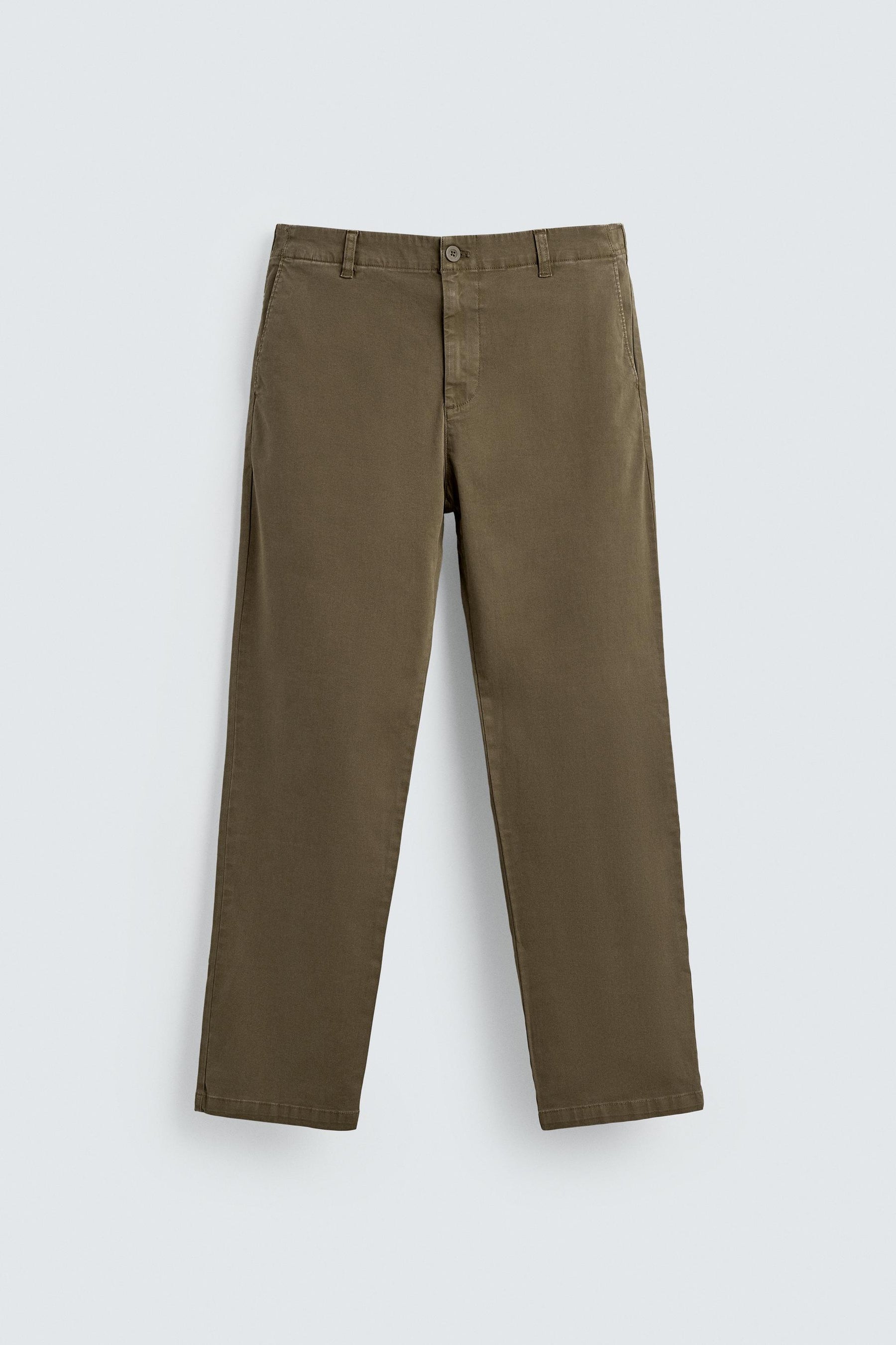 STRAIGHT-LEG TWILL TROUSERS - Image 7