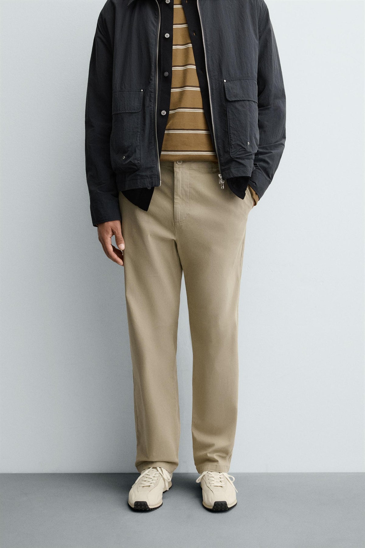STRAIGHT-LEG TWILL TROUSERS - Image 2