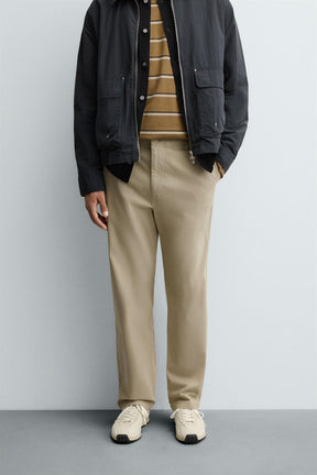 STRAIGHT-LEG TWILL TROUSERS - Image 2