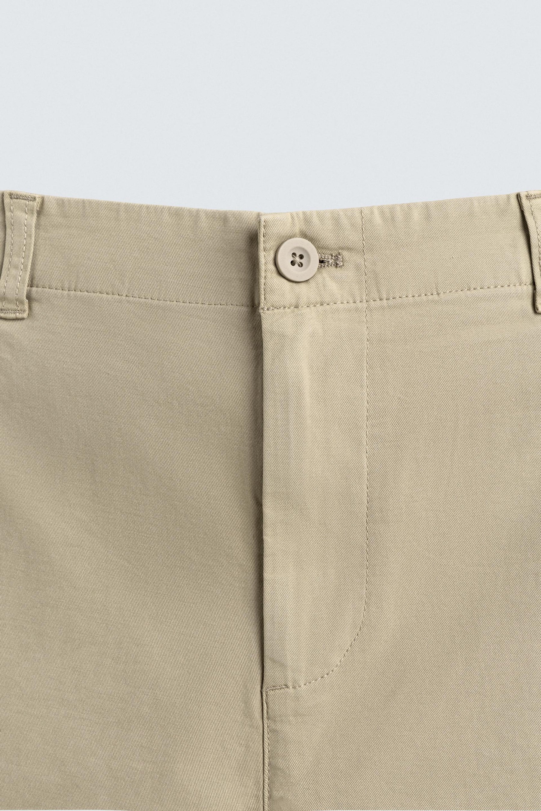 STRAIGHT-LEG TWILL TROUSERS - Image 8