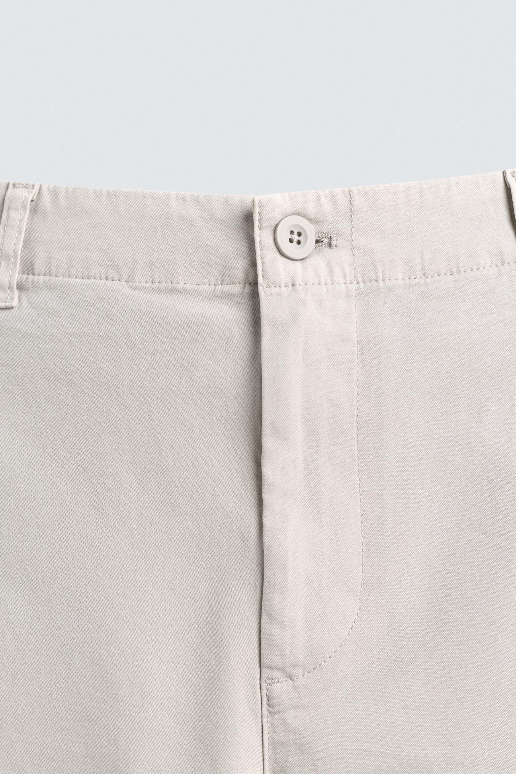 STRAIGHT-LEG TWILL TROUSERS - Image 8