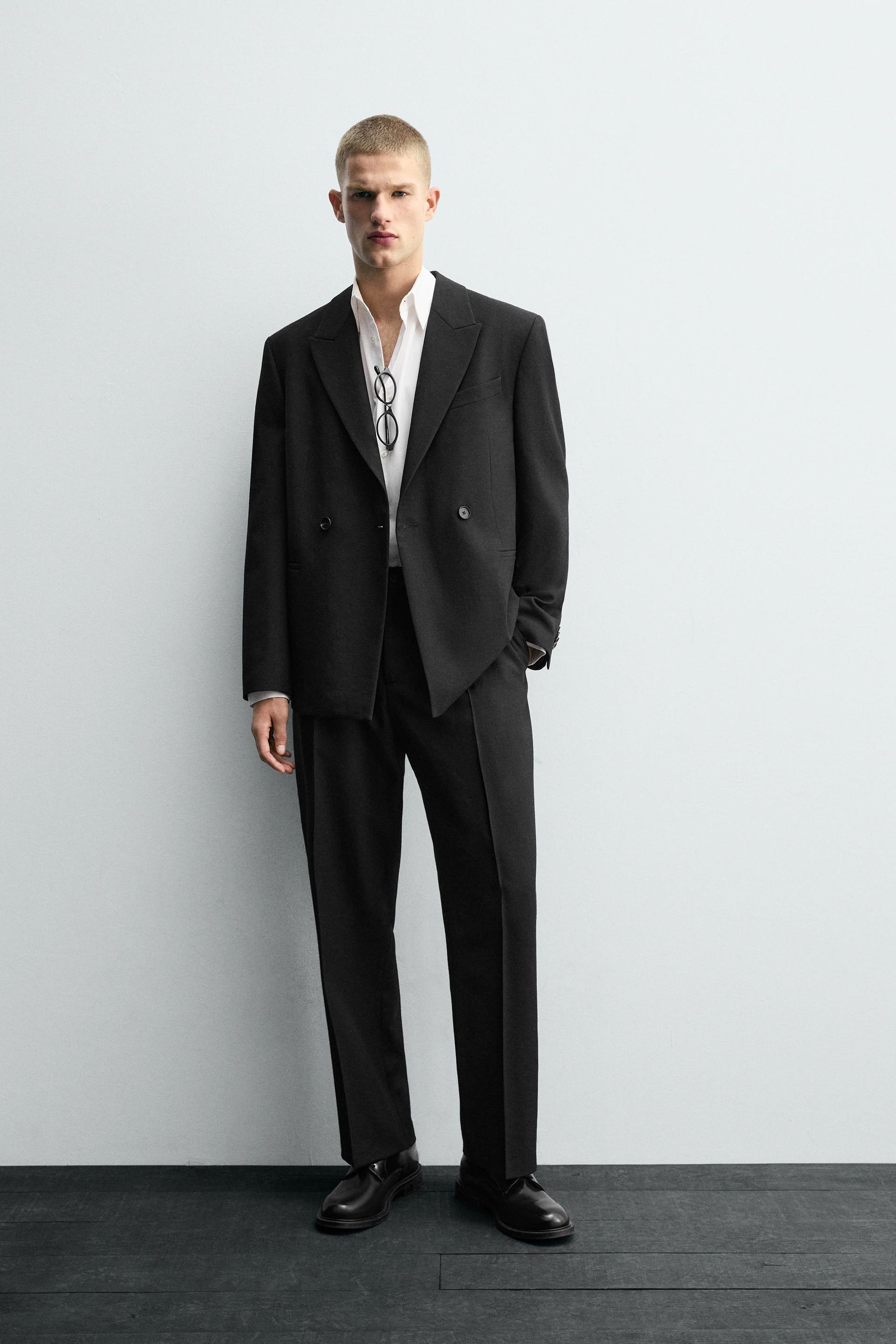 WOOL SUIT TROUSERS - Image 1