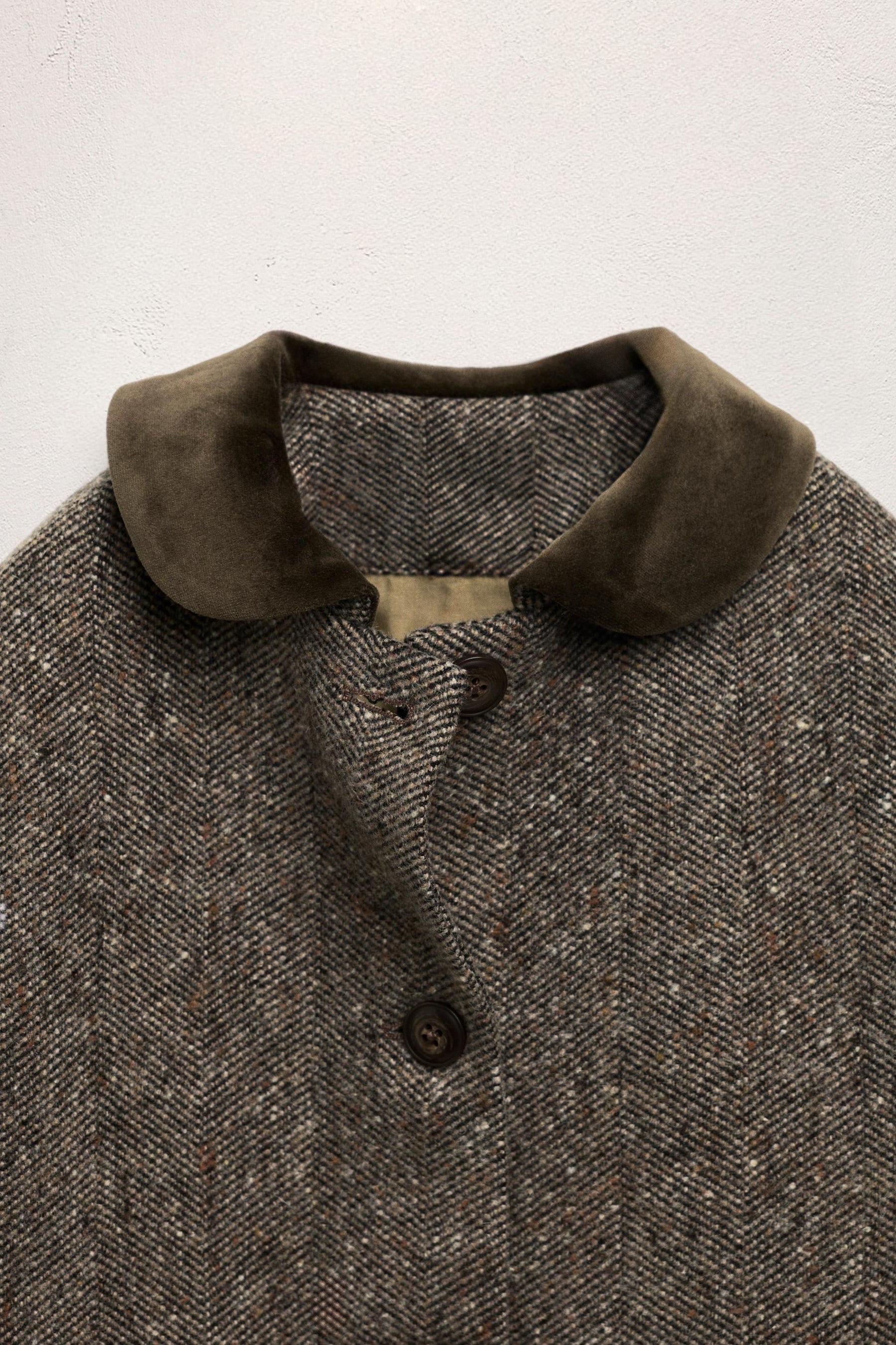 Velvet Peter Pan Wool Coat - Image 5