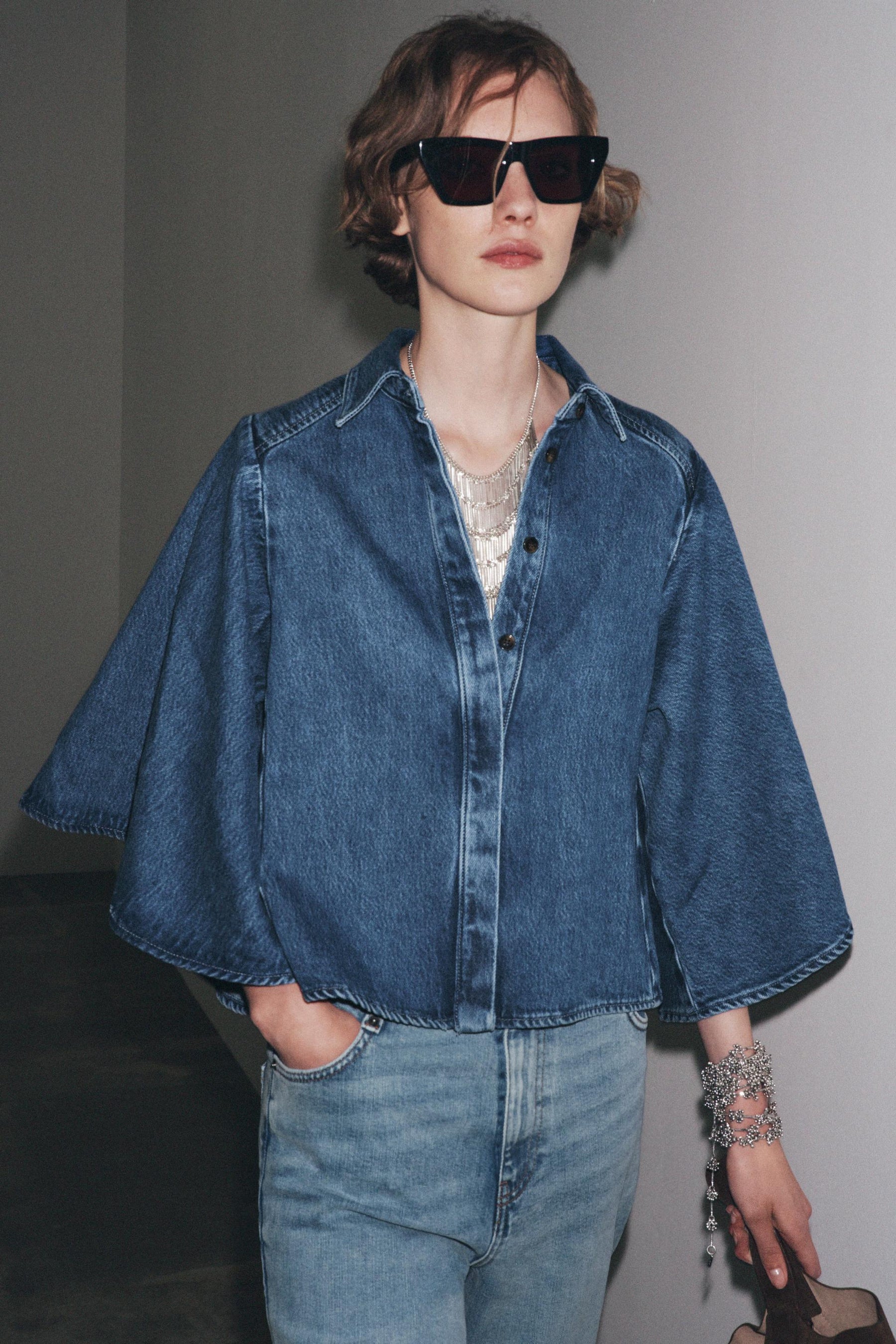 Jeans-Kimono-Hemd