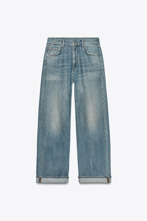 Baggy Jeans mit mittelhohem Bund