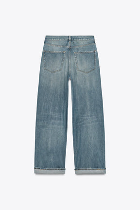 Baggy Jeans mit mittelhohem Bund