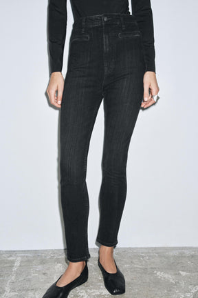 HIGH-WAIIST SKINNY JEANS