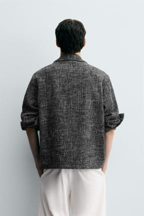 ZIP-UP TEXTURED OVERSHIRT - Image 3