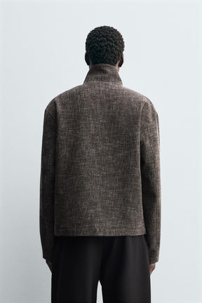 RELAXED FIT TEXTURED OVERSHIRT - Image 3
