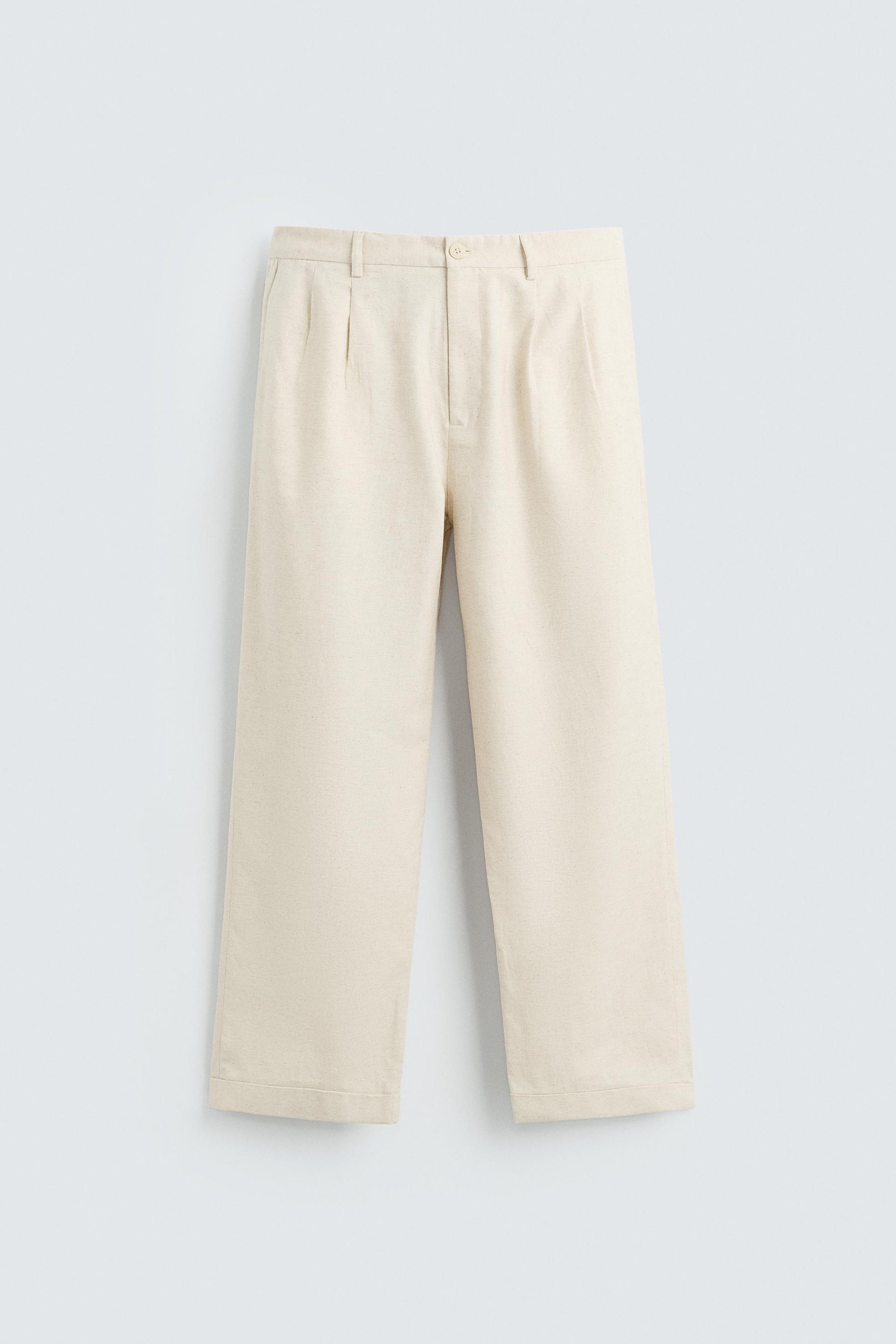 COTTON/LINEN PLEATED TROUSERS - Image 7