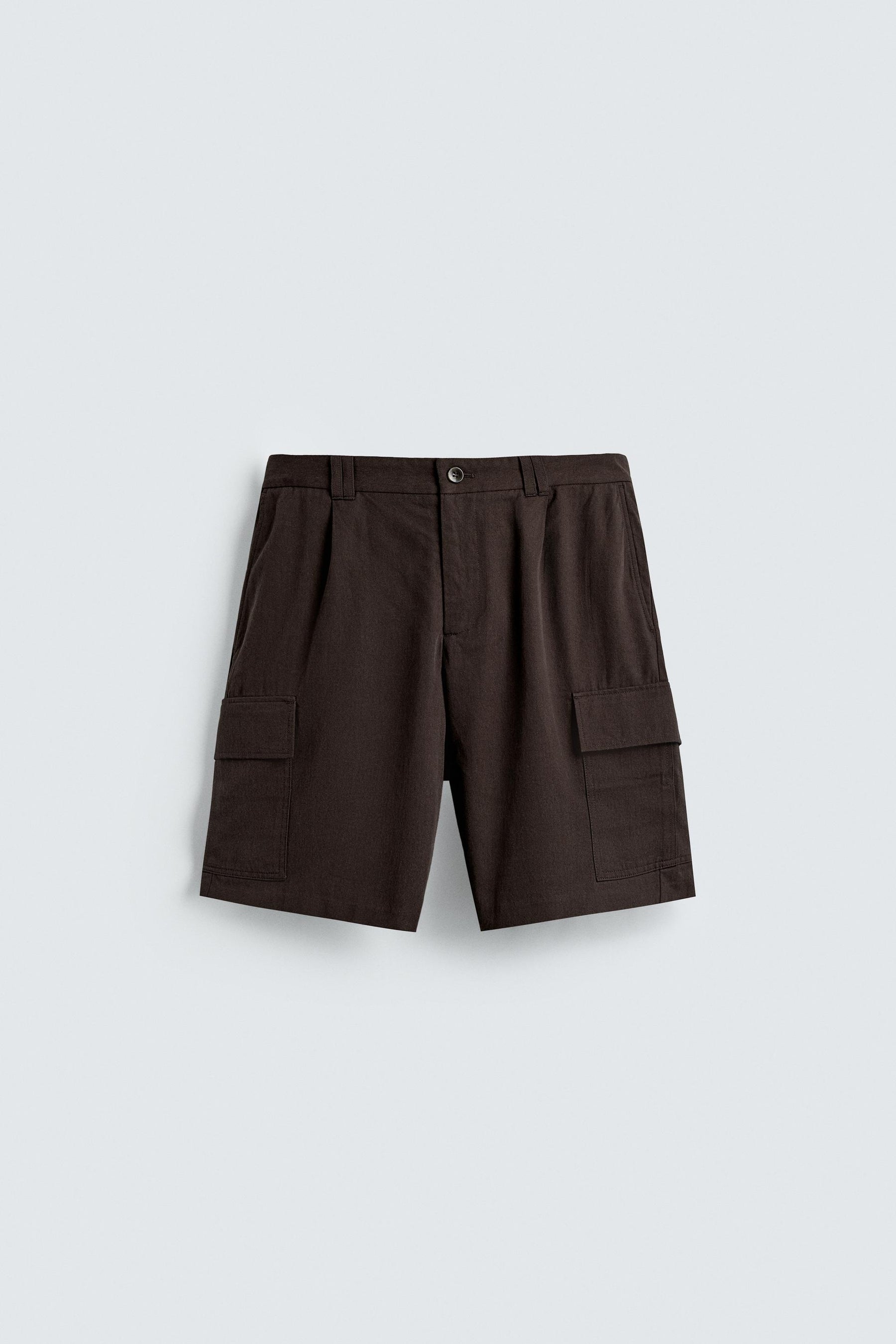 LYOCELL-COTTON CARGO BERMUDA SHORTS - Image 7