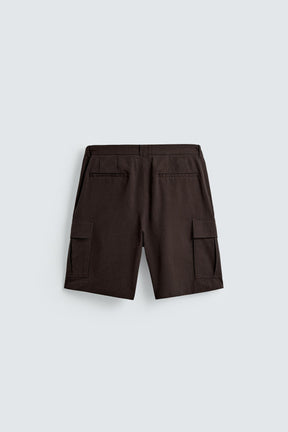 LYOCELL-COTTON CARGO BERMUDA SHORTS - Image 8