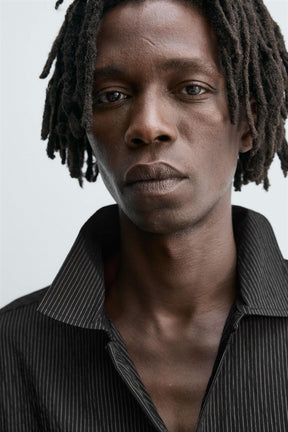 STRIPED FLOWING SHIRT - Image 6