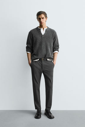 SLIM FIT COMFORT TROUSERS - Image 1