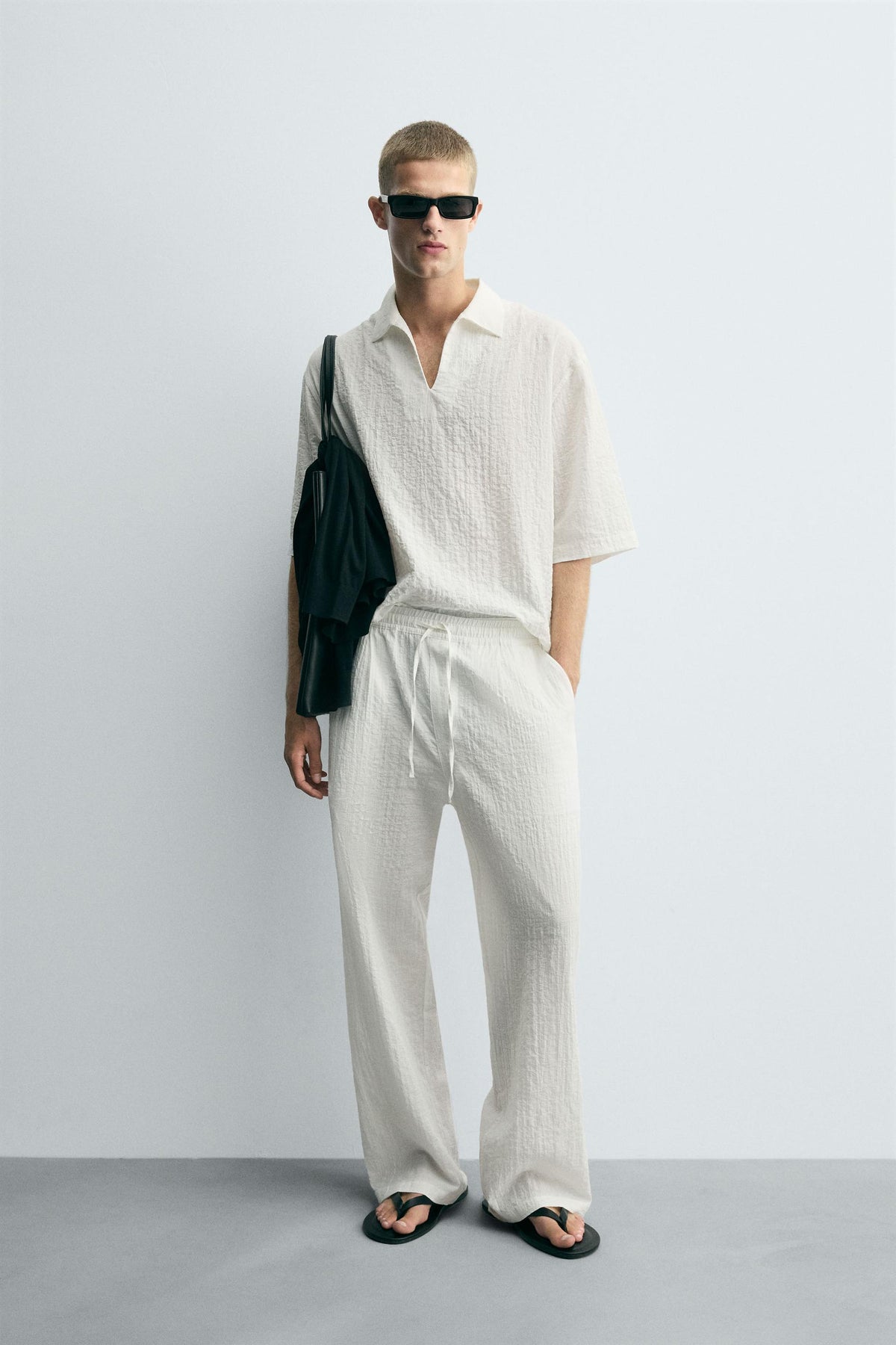 TEXTURED POLO SHIRT - Image 1