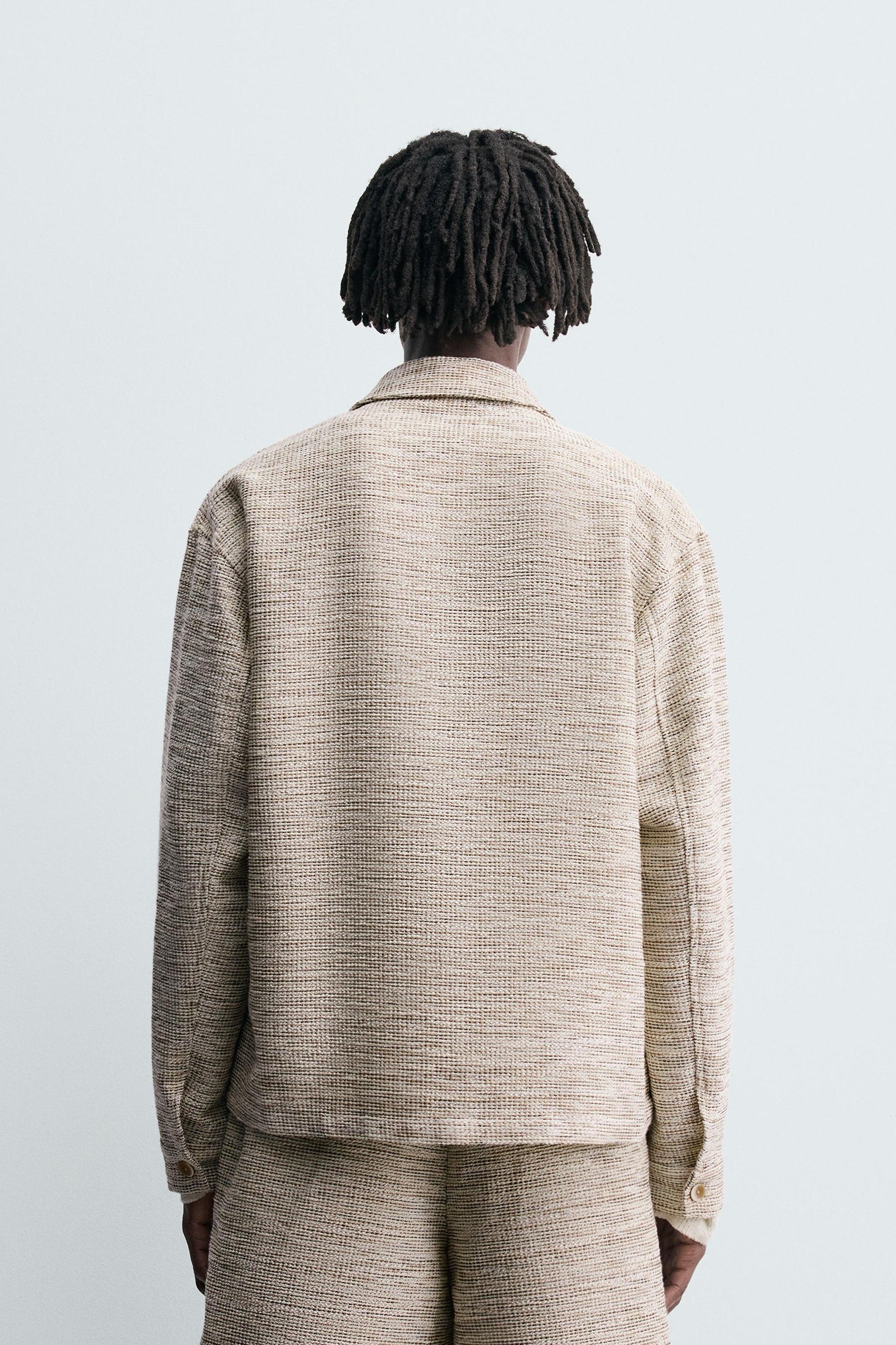CONTRAST TEXTURED OVERSHIRT - Image 3