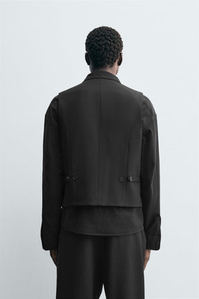 TEXTURED SUIT WAISTCOAT - Image 3