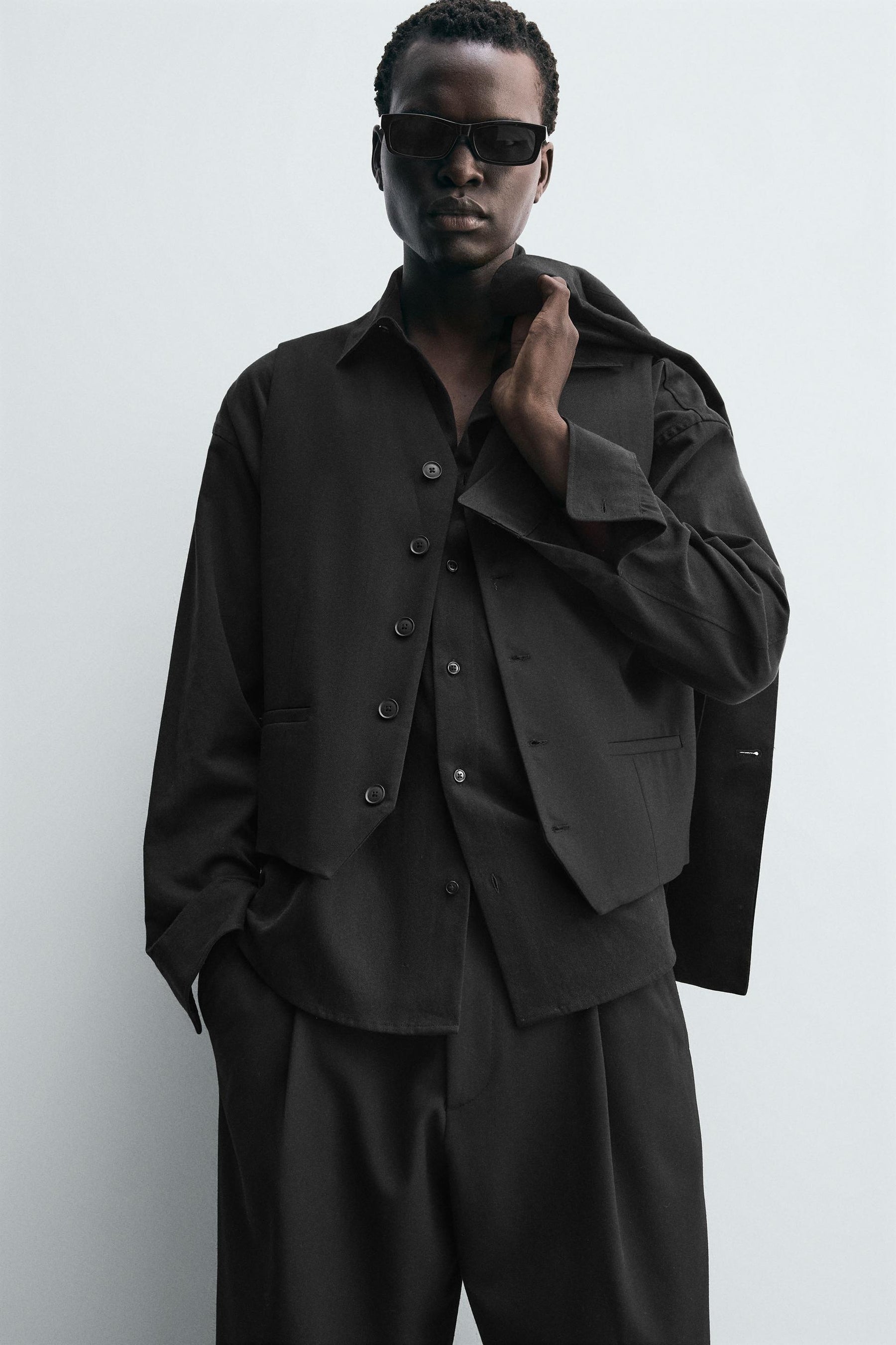 TEXTURED SUIT WAISTCOAT - Image 6