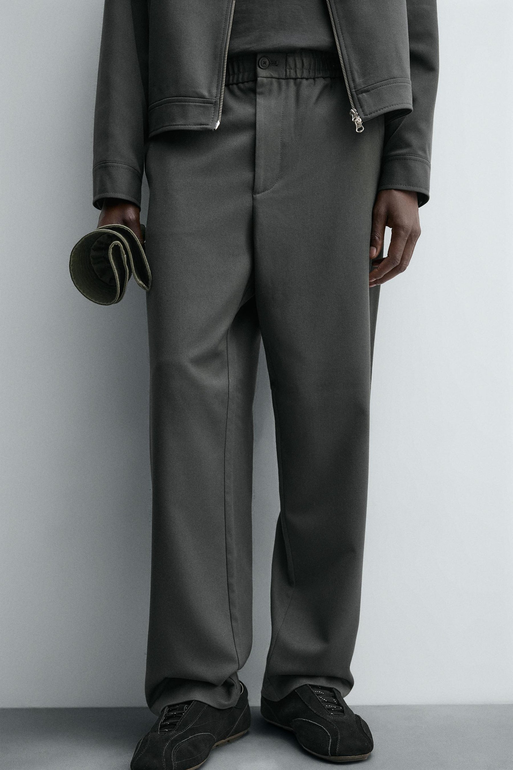 REGULAR FIT JOGGER WAIST TROUSERS - Image 5