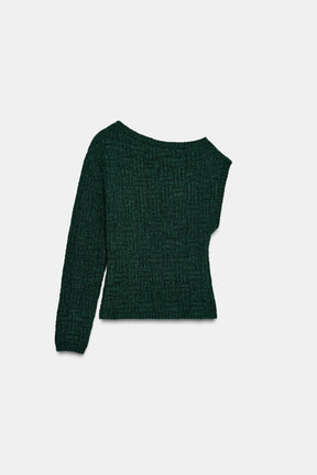 ASYMMETRIC TEXTURED KNIT JUMPER - Image 5