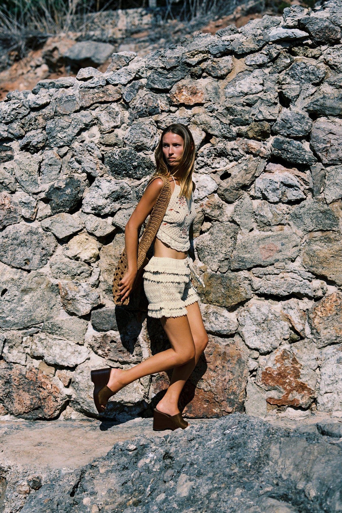 Gehäkelte Rüschenshorts