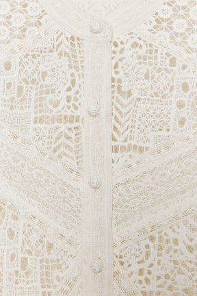 Bluse aus bestickter Spitze