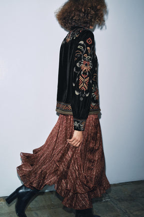 Bedruckter langer Rock