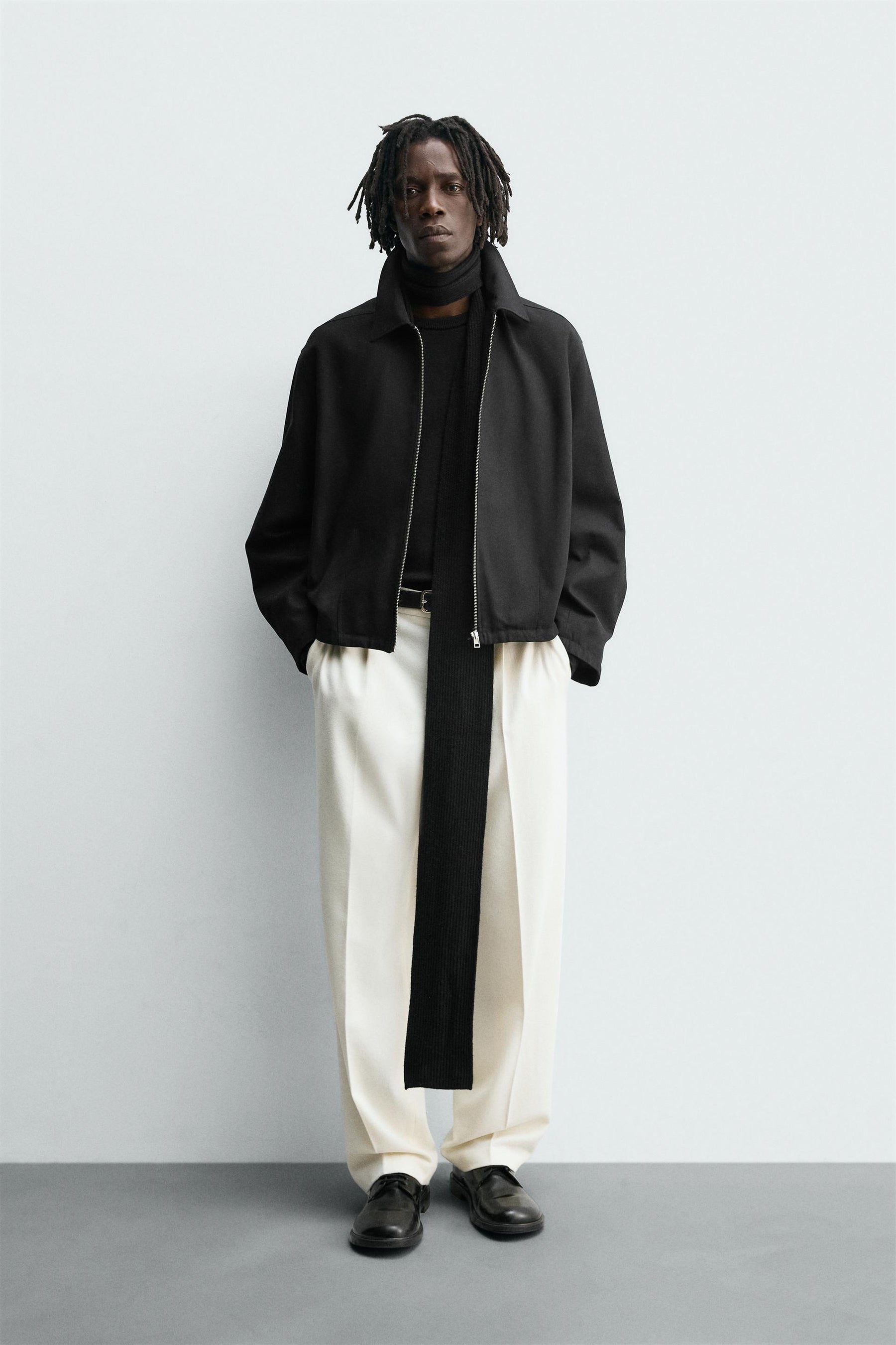 TEXTURED ZIP-UP JACKET - Image 1