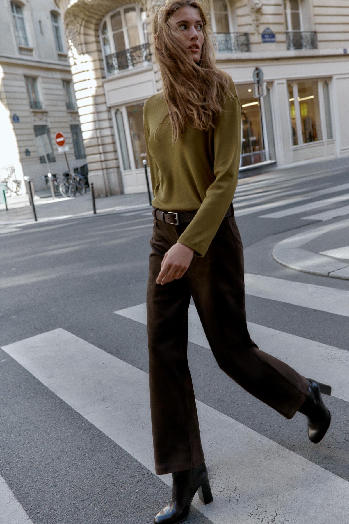 Geripptes Langarmhemd