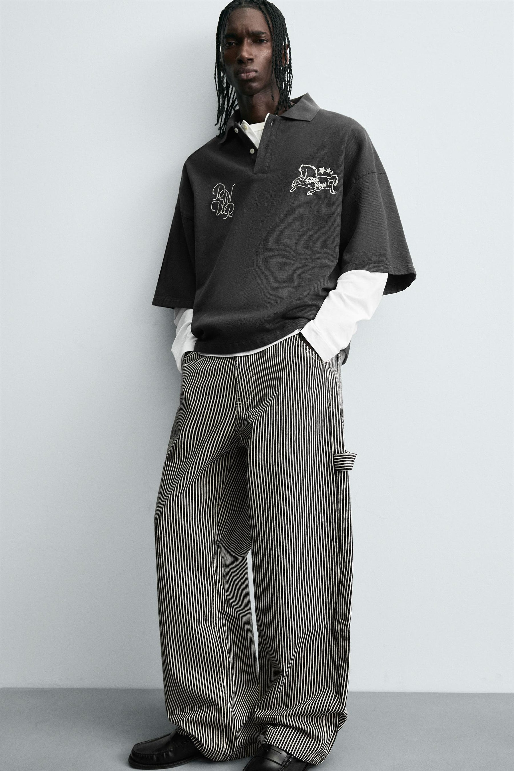 BOXY FIT EMBROIDERED POLO SHIRT - Image 6