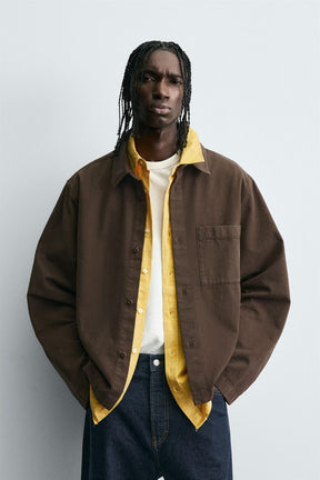 EMBROIDERED TEXTURED OVERSHIRT - Image 2