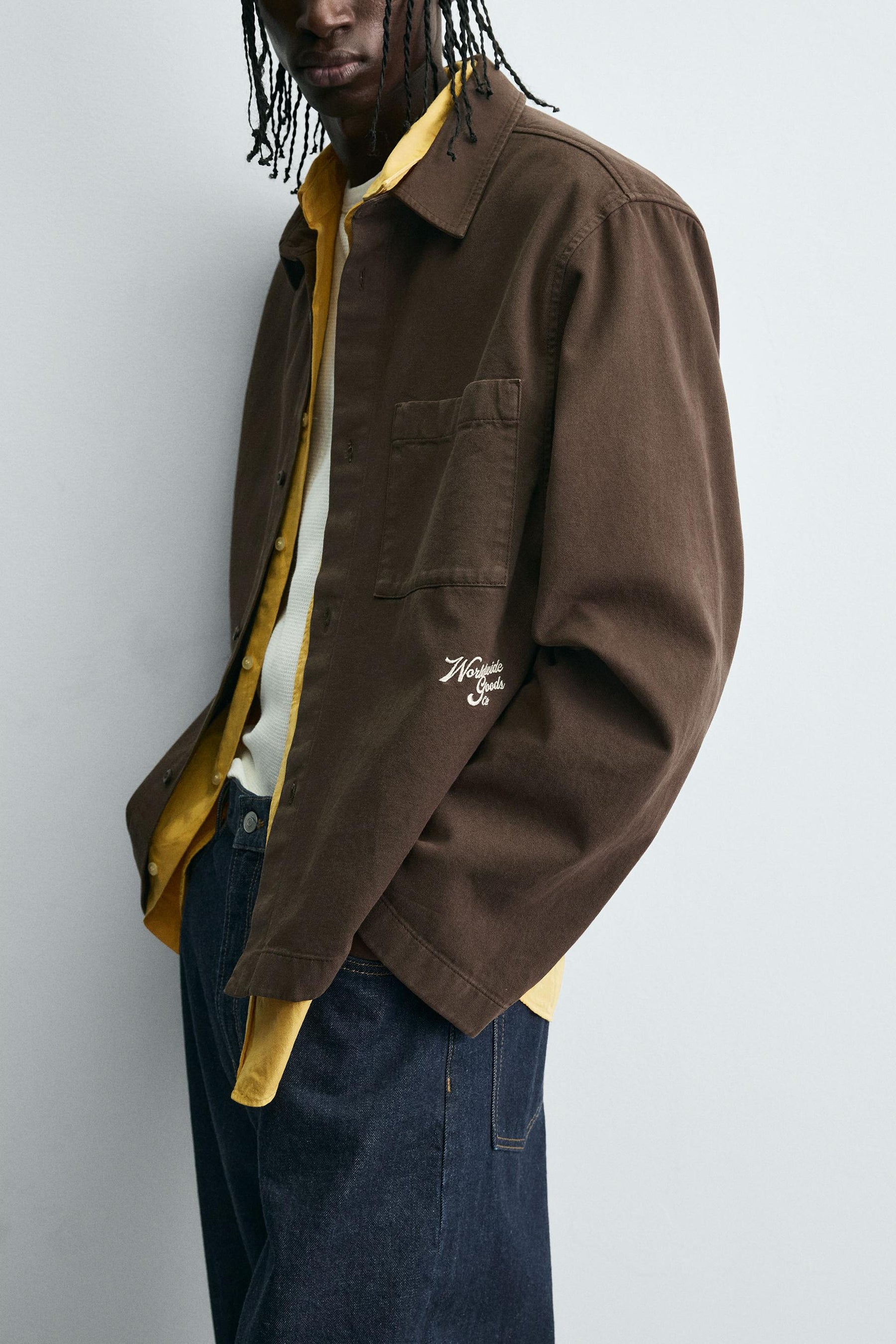 EMBROIDERED TEXTURED OVERSHIRT - Image 7