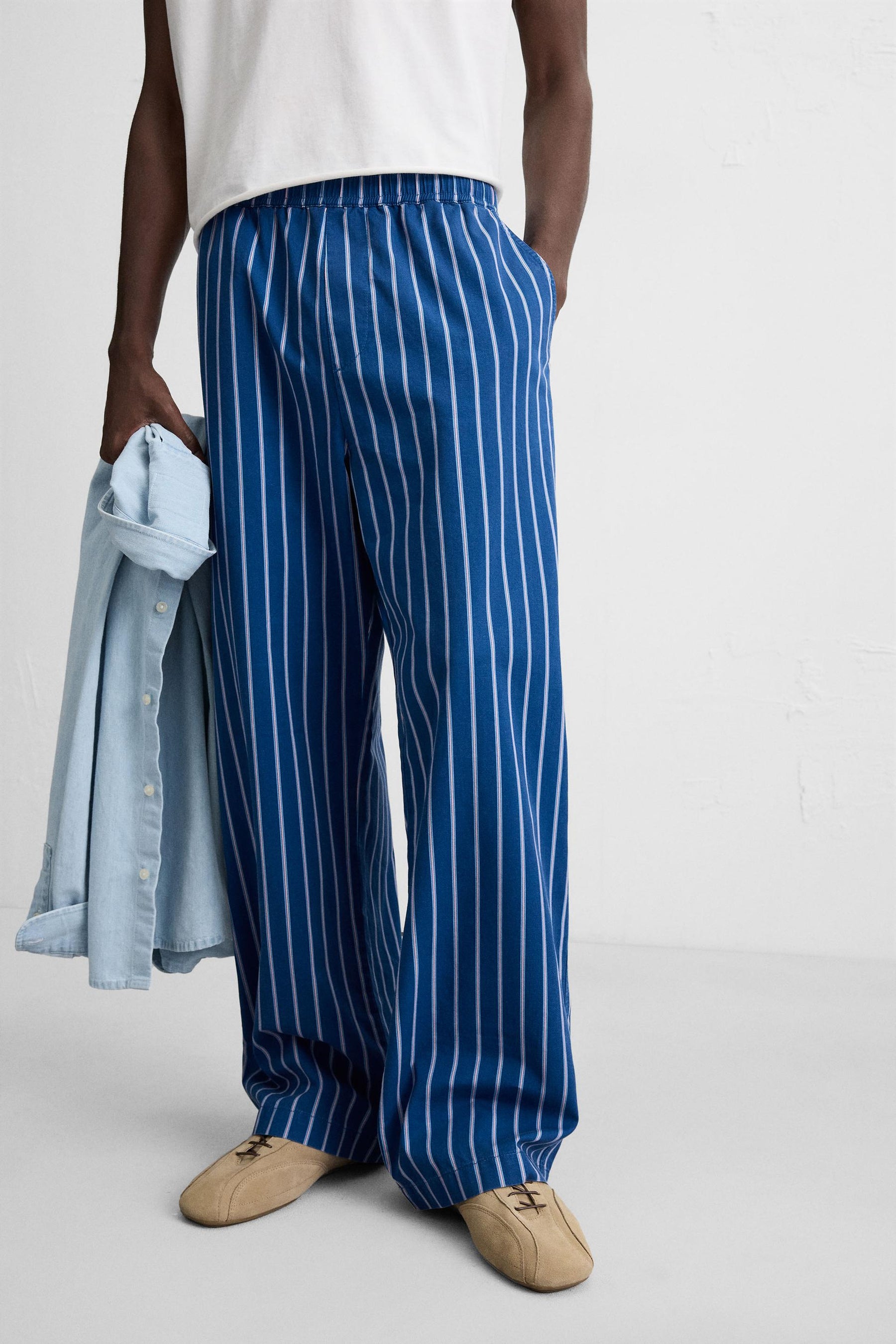 STRIPED RELAXED FIT TROUSERS - Image 5