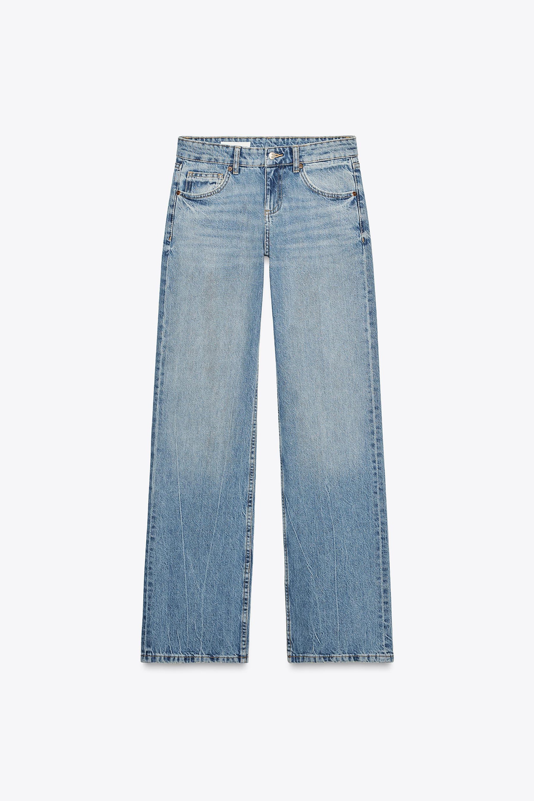 Weit geschnittene, tief sitzende Jeans