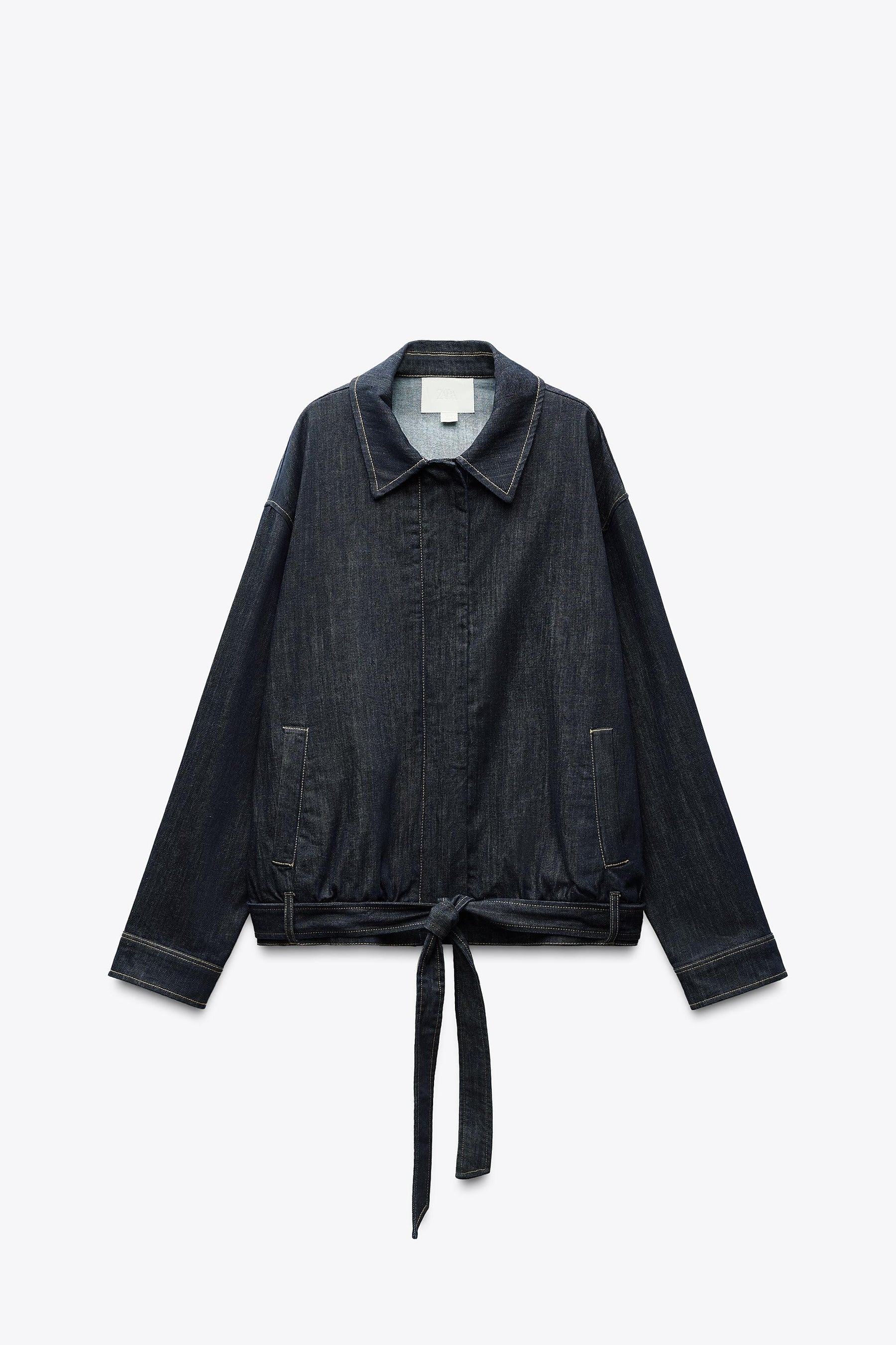 TRF DENIM JACKET WITH BELT - Image 5