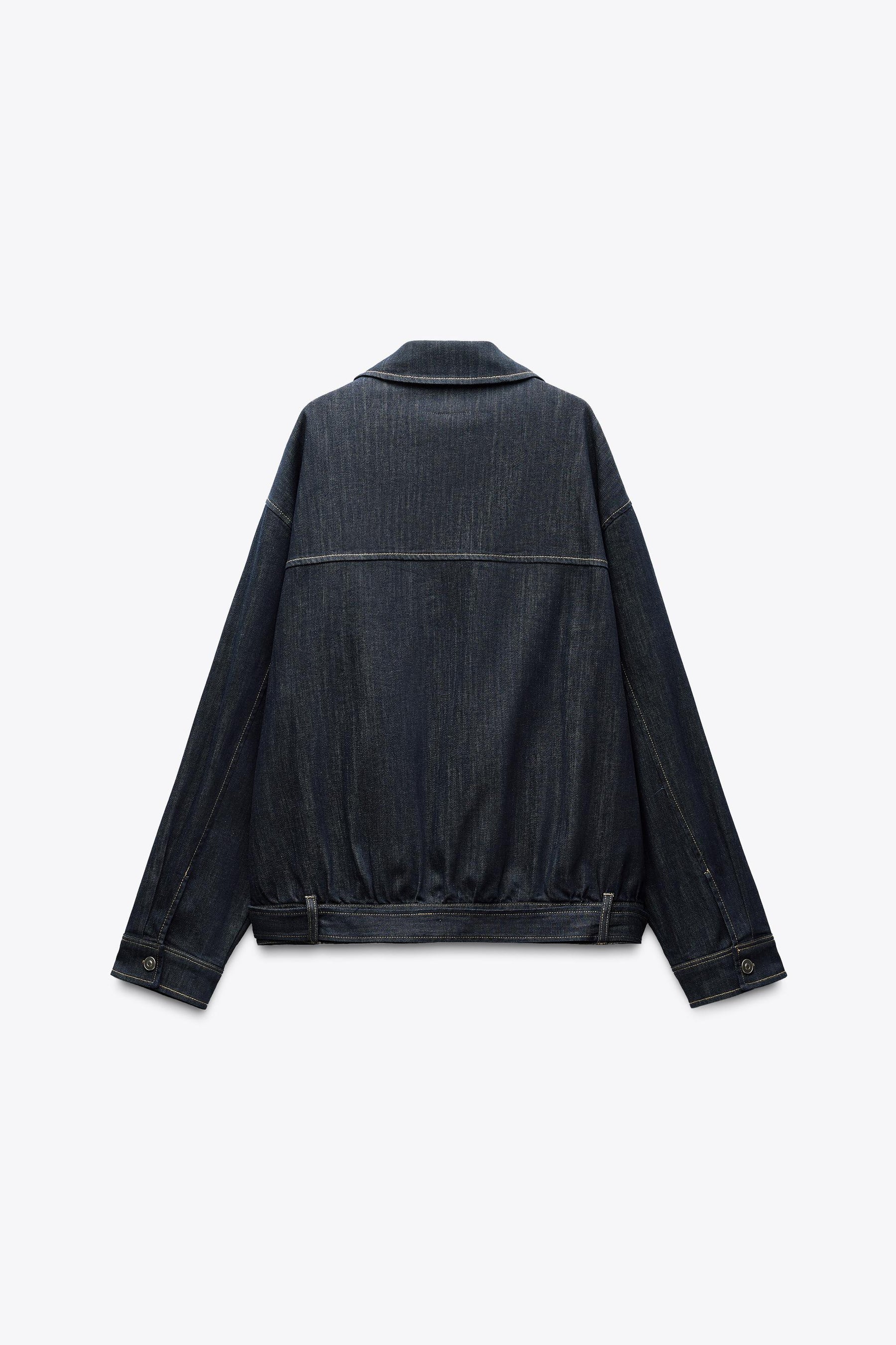 TRF DENIM JACKET WITH BELT - Image 6