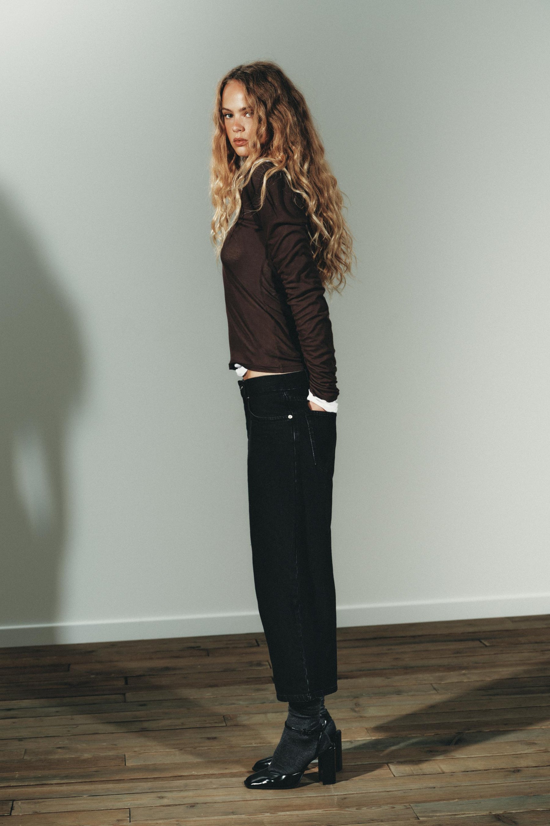 Jeans-Bermudashorts mit mittelhohem Bund