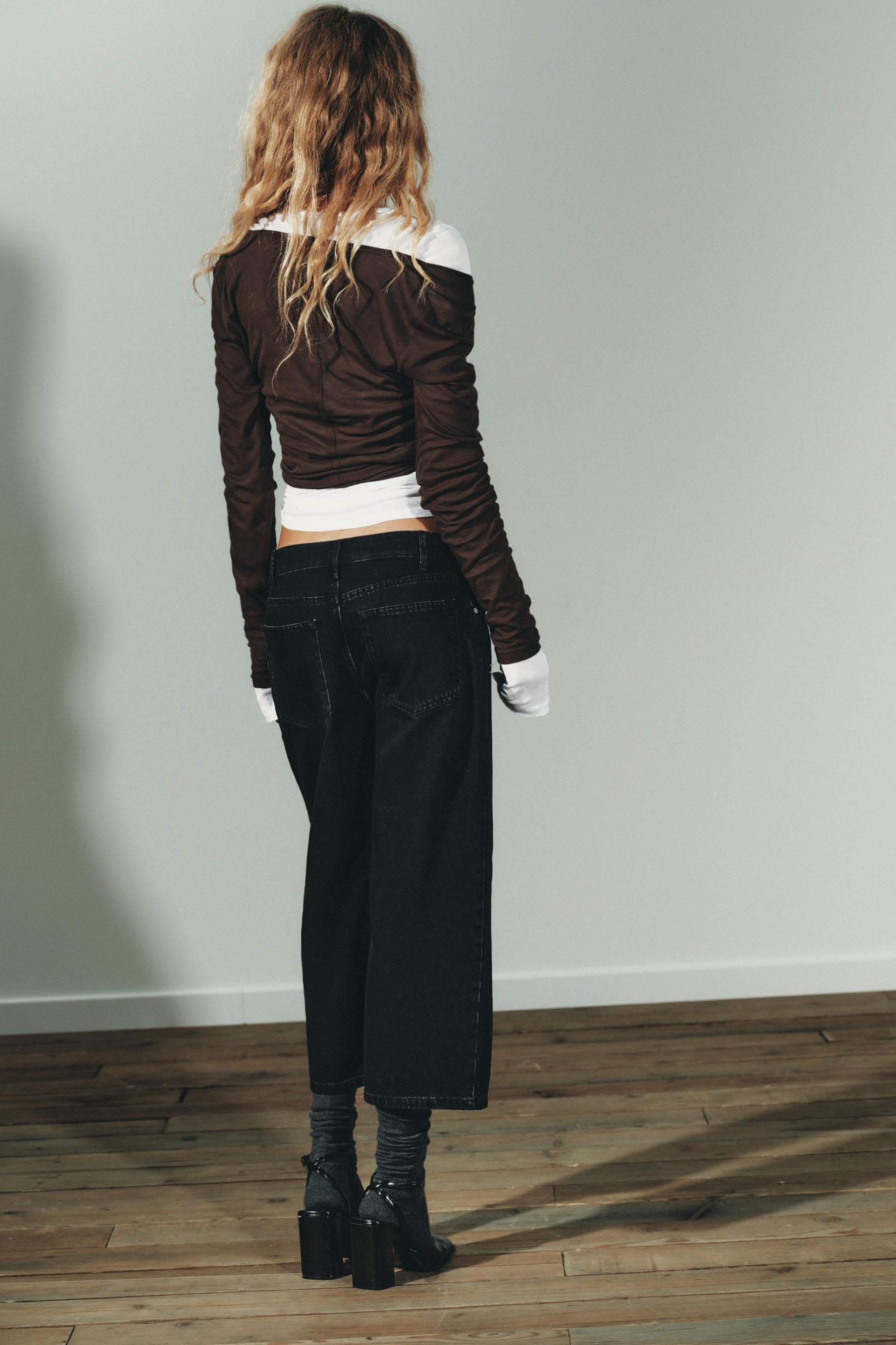 Jeans-Bermudashorts mit mittelhohem Bund