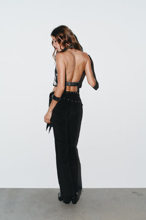 Elastisches Neckholder-Shirt