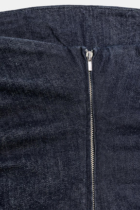 Jeans-Bandeaukleid mit Raffungen