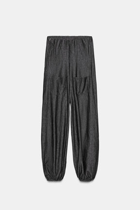 Denim-Bandeau-Jumpsuit