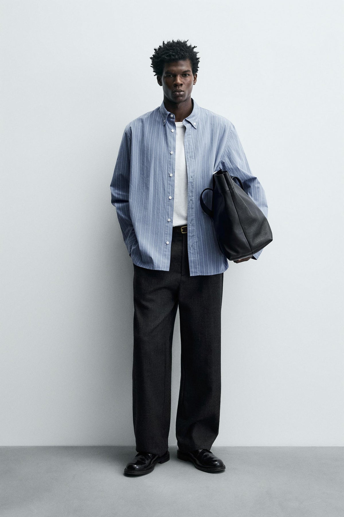 STRIPED TEXTURED SHIRT - Image 1