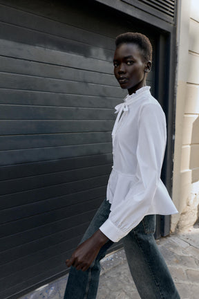 Schößchen-Popeline-Schleifenhemd