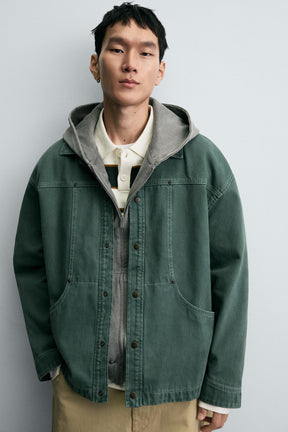 WASHED STRUCTURED OVERSHIRT - Image 5