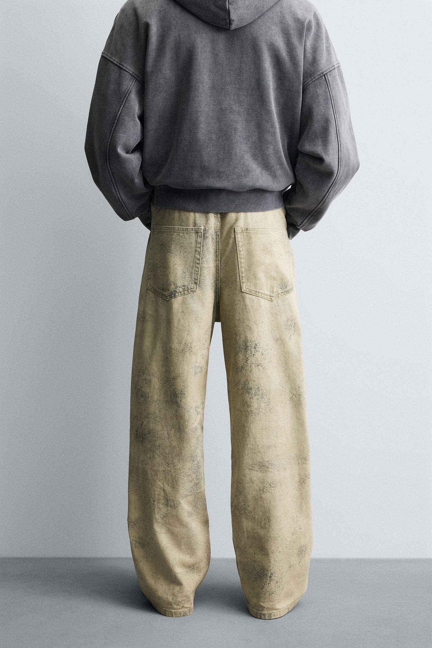 FADED PRINT BAGGY FIT TROUSERS - Image 3