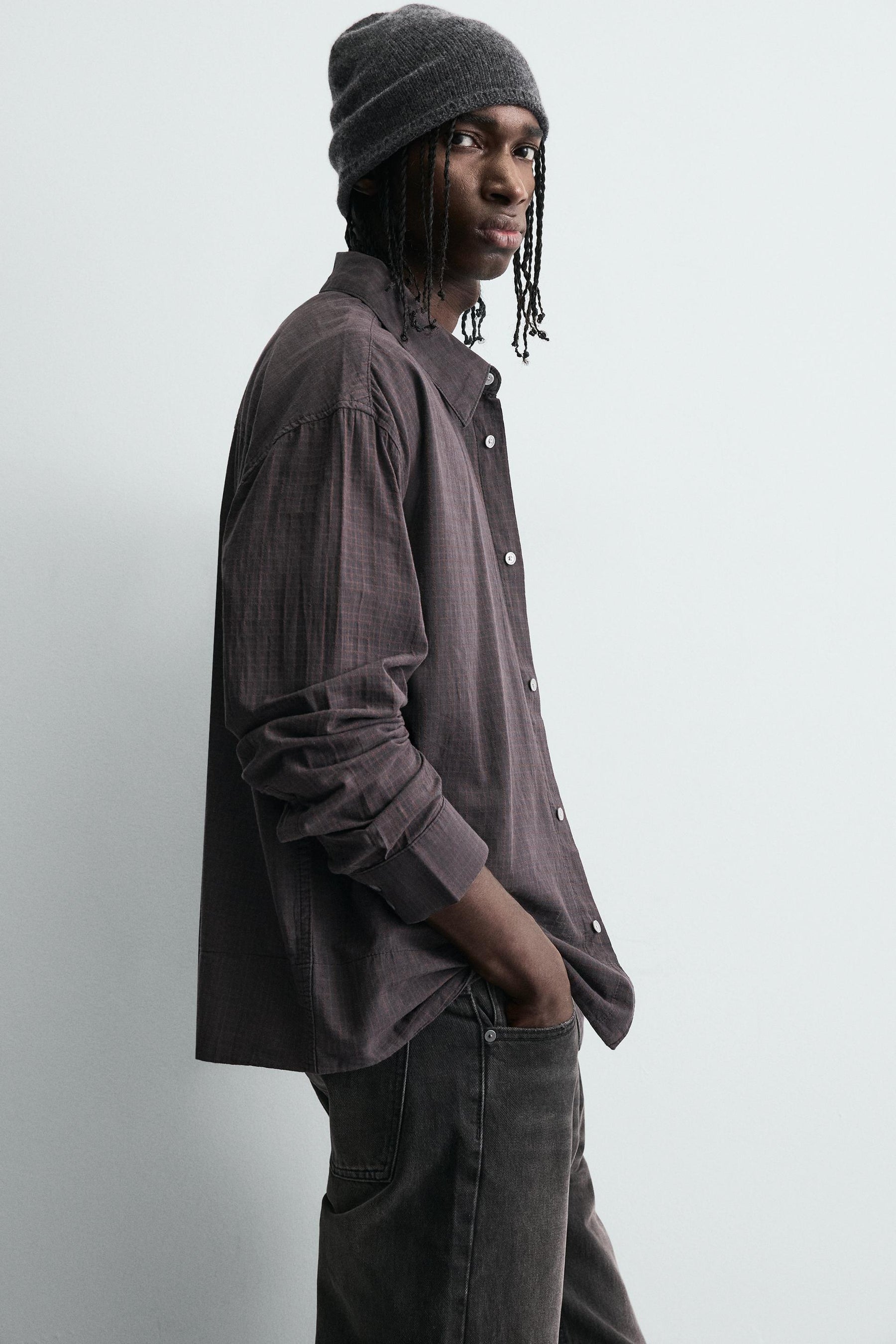 RELAXED FIT CHECK SHIRT - Image 6